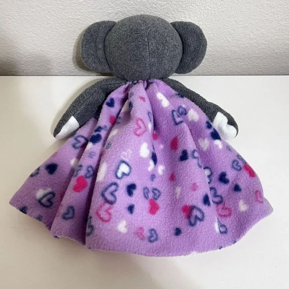 Cuddly Creations Koala Bear Security Blanket Lovey Lovie Purple Hearts Australia
